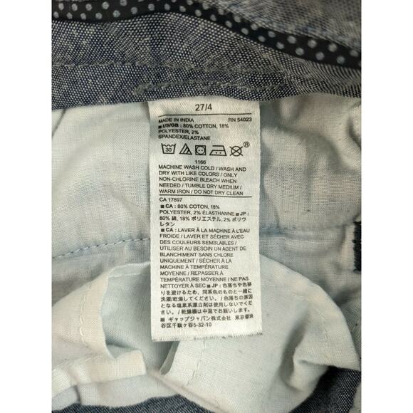 Womens Banana Republic Avery Pants Size 27/4 Blue Chino 15W 26 Inseam - Picture 11 of 11